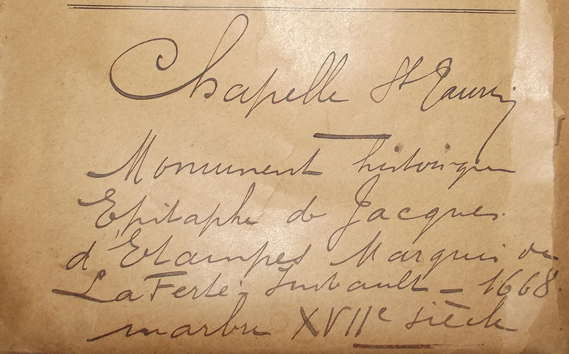 Paléographie à la Ferté Imbault