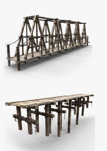 Exemples de ponts et passerelles en bois à l'époque médiévale